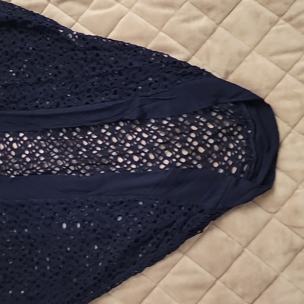 Unique Open Weave Crochet Like Open Front Cardiga… - image 8